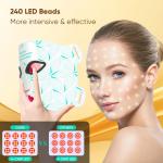 Led Face Mask Soft Silicone 8 Color Light Therapy Home Skincare Routine Usb Rechargeable Portable