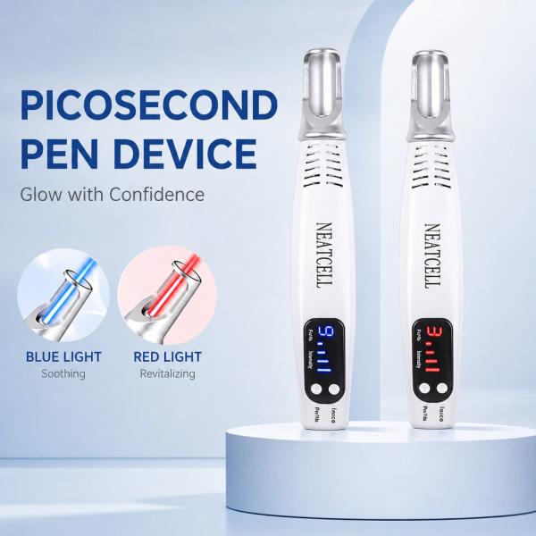 Portable Pico Laser Pen For Skin Care, Red Blue Light Home Beauty Device With US UK EU AU Plugs
