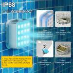Type-C Rechargeable Underwater Pool Light, Remote &amp; Dimmable IP68 Waterproof LED Lamp for Garden Ponds &amp; Parties, 16 LED Beads