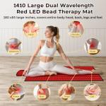 LED Red Light Therapy Pad with Dual Wavelength 660Nm 850Nm Chips for Full Body Muscle Comfort and Joint Care 180W Dimmable Design