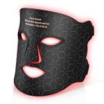 Liquid Silicone LED Face Mask with Multi-Color Light Therapy, Portable Home Facial Refresh Device, USB Rechargeable Remote Control
