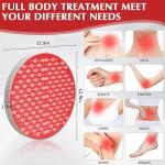 Circular Red Light Therapy Panel 660Nm 850Nm NIR for Home Skincare and Salon Use with Stand and Eye Mask 50W