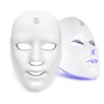 LED Face Mask with Red Light Therapy and 7 Color Spectrum, Silicone Material for Home Skincare, IPX7 Waterproof Rechargeable Beauty Tool