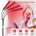 Round Base LED Red Light Therapy Lamp 660nm 850nm Near Infrared Heating Panel for Full Body Muscle Comfort and Skin Care 30W UL Certified