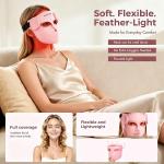 4D Silicone LED Face Mask with 272 Red Light Diodes for Face and Neck 4 Mode Rechargeable 2000mAh Battery Home Spa Device