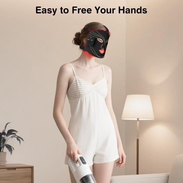 LED Face Mask — Red &amp; Blue Light, Food-Grade Silicone