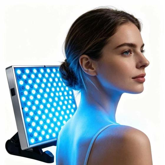 225 Led Tanning Lamp with 460nm Blue Light, Dimmable Sunbed Panel for Home Salon Use, Stand Mounted with Us Eu Uk Au Plugs