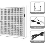 45W Red Light Therapy Lamp for Face, Dimmable LED Panel with Stand and Eye Mask, Home Salon Facial Refresh Device, Multi Region Plug