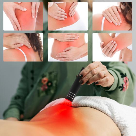LED Red Light Therapy Flashlight with Infrared Function for Home Muscle Comfort and Skin Care Rechargeable Compact 120G