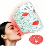 Led Face Mask Soft Silicone 8 Color Light Therapy Home Skincare Routine Usb Rechargeable Portable