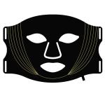 LED Silicone Face Mask 3 Mode Red Light Therapy Device Portable Home Facial Refresh Tool Rechargeable Black