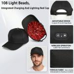 Red Light Therapy Cap — 108 LEDs, 3 Intensity Levels
