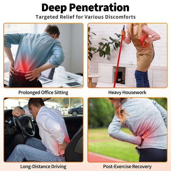 Waist Belt with 96 Led Red Light Therapy and Infrared Heating for Back Comfort Portable Battery Operated Lumbar Wrap