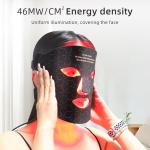 Liquid Silicone LED Face Mask with Multi-Color Light Therapy, Portable Home Facial Refresh Device, USB Rechargeable Remote Control