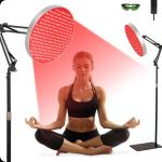 Floor Standing LED Light Therapy Panel 50W 660nm 850nm Near Infrared Red Lamp for Facial Refresh with Adjustable Arm