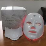 7 Color LED Face Mask for Skin Refresh, 4 Setting Light Therapy Beauty Mask for Home Care, Face and Neck Set