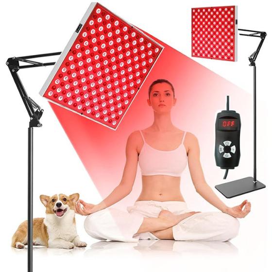 45W Red Light Therapy Lamp Floor Standing Dimmable Infrared Heater For Home Muscle Comfort And Beauty 1.75M Height