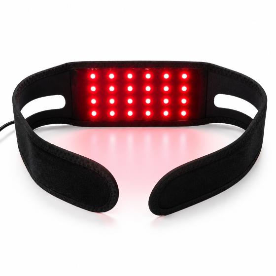 24 Bead Red Infrared Chin Heating Pad For TMJ Comfort And Jawline Tightening Portable Facial Massager 8W