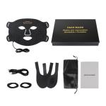Liquid Silicone LED Face Mask with Multi-Color Light Therapy, Portable Home Facial Refresh Device, USB Rechargeable Remote Control