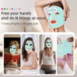 Led Face Mask Soft Silicone 8 Color Light Therapy Home Skincare Routine Usb Rechargeable Portable