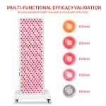 Red Light Therapy Panel 5 Wavelengths Infrared Heat for Muscle Comfort and Skin Care Home Spa Equipment 1500W with Stand
