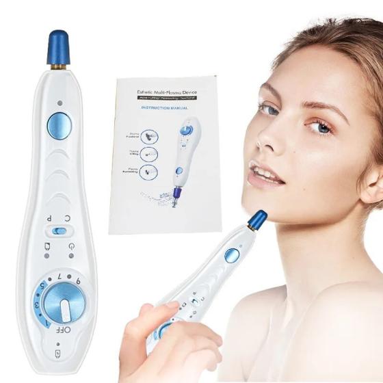 Plasma Pen for skin imperfections, Electric Beauty Device with 5 Speed Settings, Portable Home Facial Care Tool, Dual Power Mode