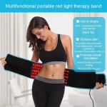 Portable Red Light Therapy Belt with 105 LED Diodes for Home Muscle Comfort and Skin Care Universal Plug Adjustable Waist Wrap