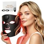 LED Face Mask with Red Light Therapy and 7 Color Spectrum, Silicone Material for Home Skincare, IPX7 Waterproof Rechargeable Beauty Tool