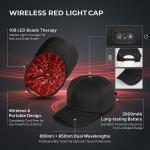 Red Light Therapy Cap — 108 LEDs, 3 Intensity Levels