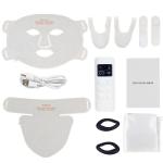 Liquid Silicone LED Face Mask with Multi-Color Light Therapy, Portable Home Facial Refresh Device, USB Rechargeable Remote Control