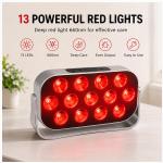 Led Light Therapy Device, Portable Red Light Beauty Panel, Touch Control Home Skincare Tool For Face And Body, 30W