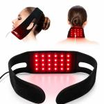 24 Bead Red Infrared Chin Heating Pad For TMJ Comfort And Jawline Tightening Portable Facial Massager 8W