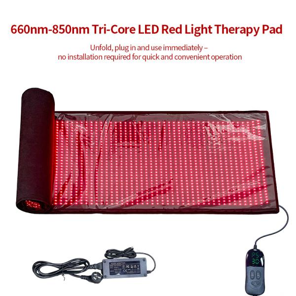 LED Red Light Therapy Mat with Infrared Heating Pad for Home Spa and Muscle Comfort 120W 160X80Cm