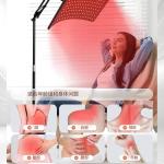 LED Light Therapy Panel 660nm 850nm Dual Wavelength Infrared Lamp with Adjustable Stand for Home Facial and Body Care 100-240V